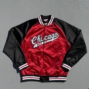 Men’s Mitchell & Ness MLB Chicago White Sox Lightweight Satin Jacket Large NWOT